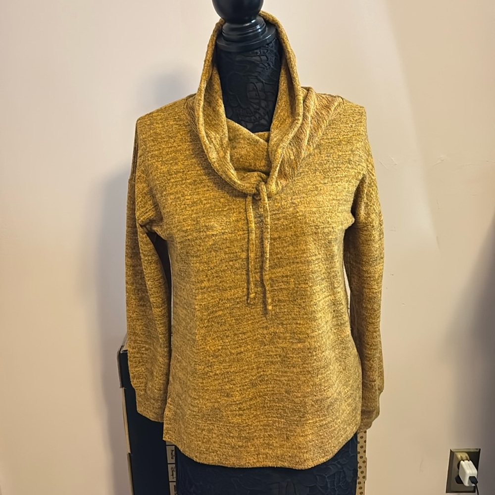 Chestnut colored soft cowl neck sweater